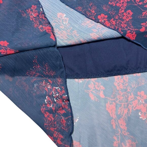 NWOT Maxi Skirt Sz.M Dark Blue Floral A-Line Fairy Grunge Y2K 90s Goth - Picture 7 of 8